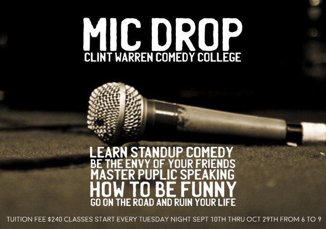 ComedyStopKC's tweet photo. Coming soon Fall Comedy Classes at Clint's Comedy Stop. https://t.co/uiUrGcXp7h https://t.co/wF38drw3UH