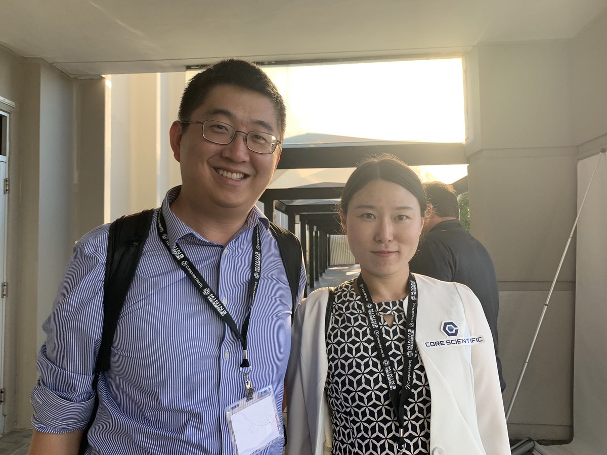 qc_qizhou's tweet photo. Glad to attend @MiningDisrupt and meet a lot of new friends @Rawpoolofficial @f2pool https://t.co/o15GdHvl85