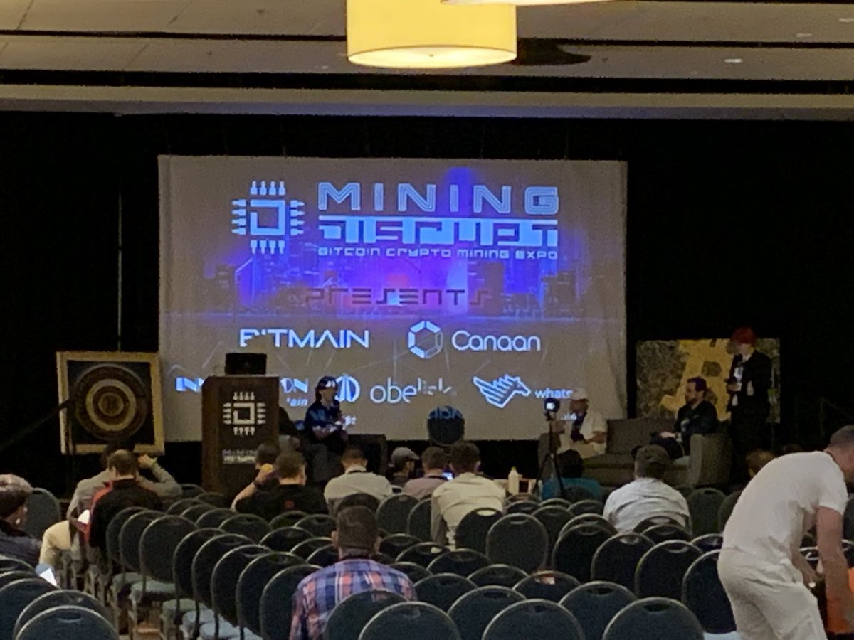 qc_qizhou's tweet photo. Glad to attend @MiningDisrupt and meet a lot of new friends @Rawpoolofficial @f2pool https://t.co/o15GdHvl85