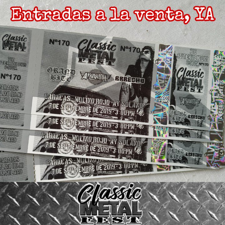 Comenzó la preventa para la 1ra Edición del #classicmetalfest el #7Sep en <a href="/elmolinoccs/">El Molino Ccs</a> por tan solo $3
Caracas:
 ✔<a href="/ariahrecords/">🅐🅡🅘🅐🅗 🅡🅔🅒🅞🅡🅓🅢</a>
✔#Starmusic: c.c. Galerías Ávila
✔@entreellasyelrock
✔WhatsApp a @arcangel_pacheco 04142354589
Valencia:
✔WhatsApp a <a href="/rebeldesdeacero/">Rebeldes De Acero</a> 04265469604