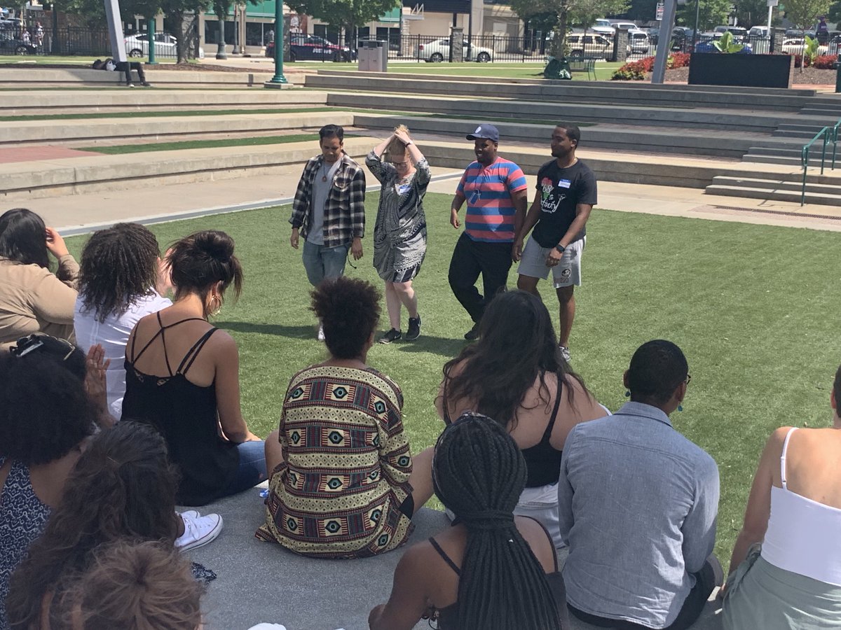 Ctr4CHR's tweet photo. Come out and enjoy some performance art at “Embodied Empathy” in @centennial_park with #HIA2019 John Lewis Fellows
#FeelThePower @MellonFdn https://t.co/UUHWp9T80J