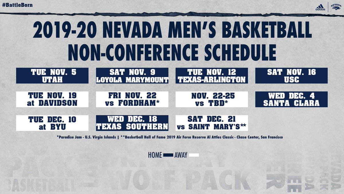 NevadaHoops's tweet photo. With our full schedule out, we want to hear from you! Which non-conference matchup are you most excited for this season?

#BattleBorn https://t.co/h99GIJvp2k