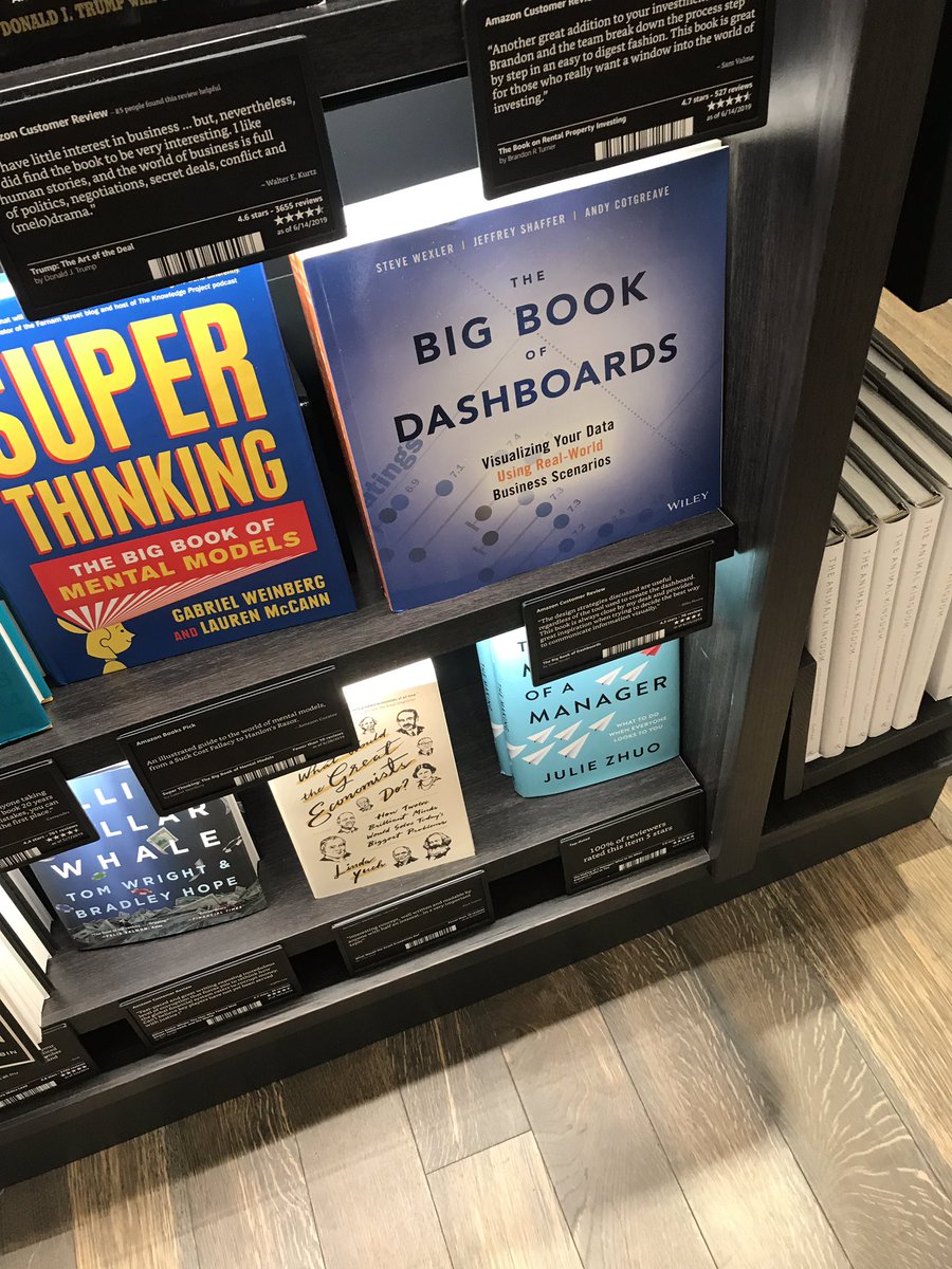 Ran into my good friend @DataRevelations’s book in the wild. It has Prime placement at the NYC Columbus Circle <a href="/amazon/">Amazon</a> brick and mortar store in the Business section! Congrats Steve!