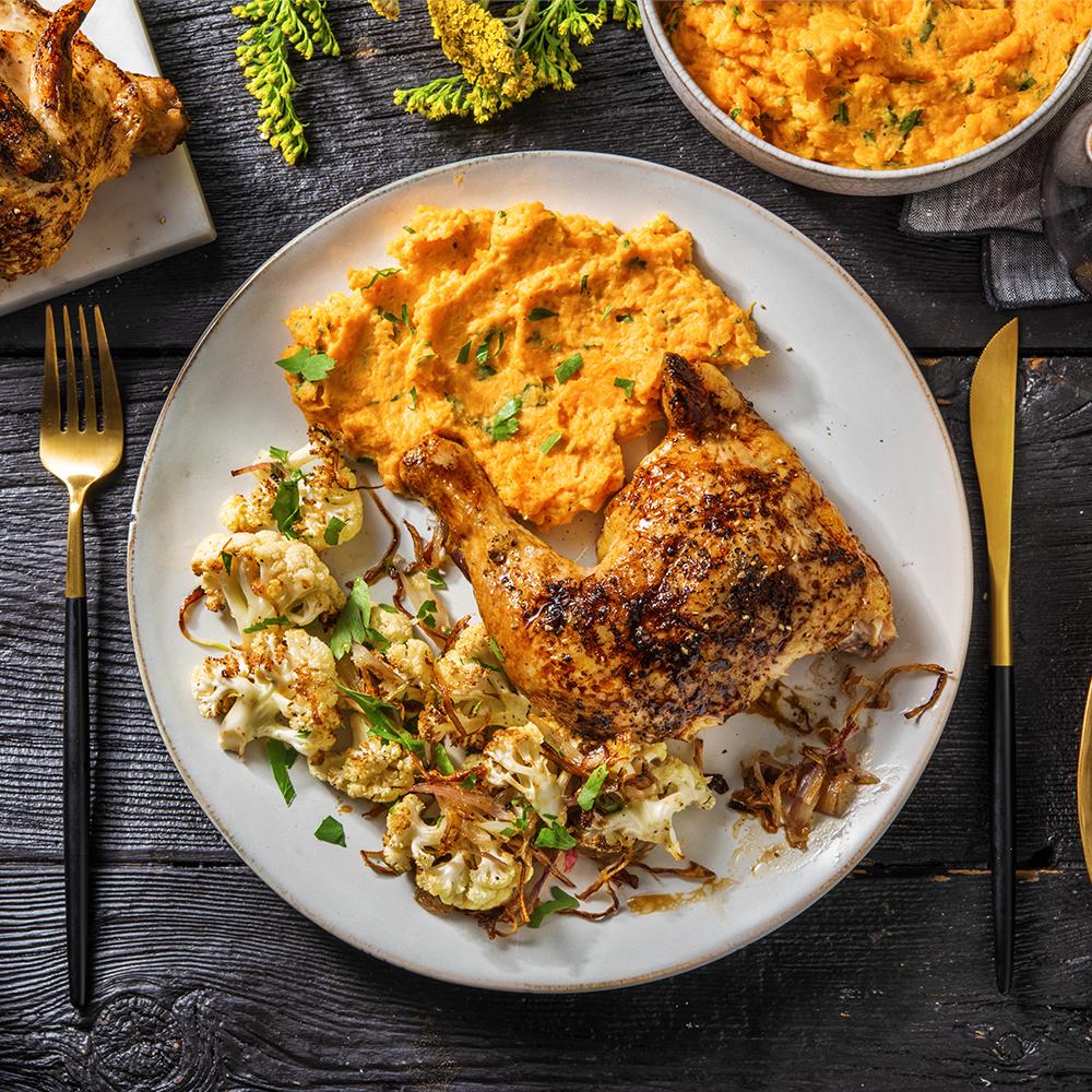 HelloFreshCA_fr's tweet photo. Tic, tac, tic, tac...⏰ Vous avez jusqu'à 23 h 59 (HNE) ce soir pour choisir notre recette spéciale livrée à votre porte la semaine prochaine : le poulet rôti au citron avec purée de patate douce, chou-fleur et échalotes frites. 🍋

👉 https://t.co/KJlISbZJBw 

#LaVieHelloFresh https://t.co/uSa9m7W0qW