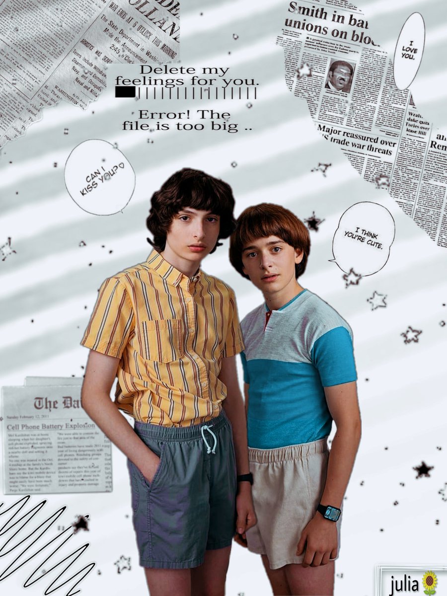 wallpaper by my 
favorite Noah and Finn
#byler
#StrangersThings3 
#wallpaper 
<a href="/noah_schnapp/">placeholder</a> <a href="/FinnSkata/">.</a>