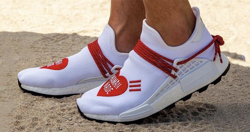 human made nmd on feet