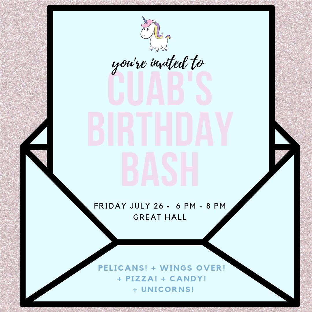 CUAB's tweet photo. 🦄🦄🦄FRIDAY IS ALMOST HERE!!🦄🦄🦄 #cuablovesyou #unicorn https://t.co/iOQwVFMNmf