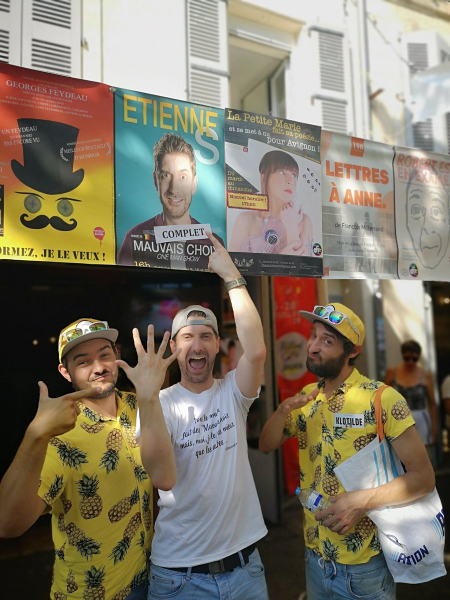 etienneserck's tweet photo. 5ème "complet" #OFF19 #MAUVAISCHOIXLESHOW #Shamstheatre #Avignonleoff #standup #humour #etienneS https://t.co/3yr8ZIJP1N