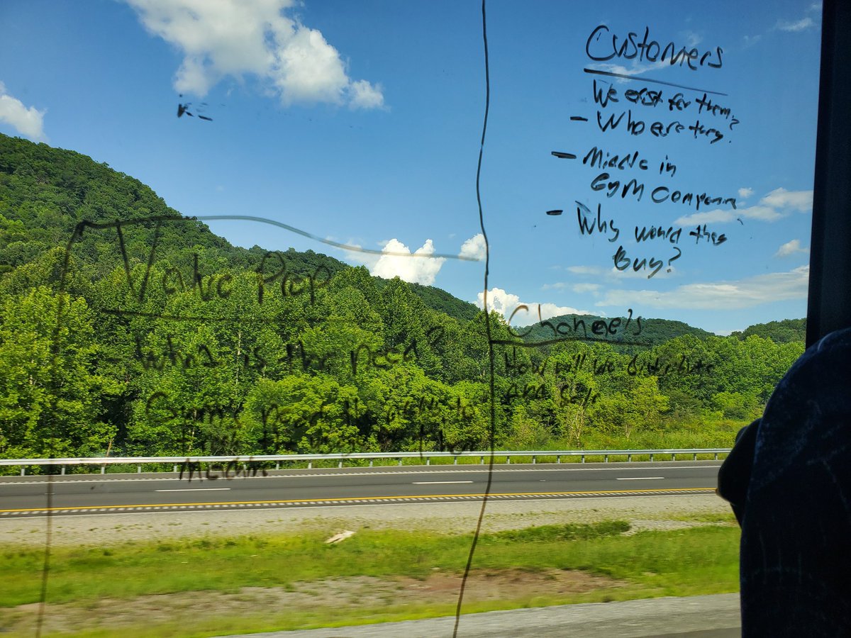 Writting out a buisness model canvas on a moving bus is hard to do......<a href="/TheStartupBus/">StartupBus</a>
#dreamstartup #thestartupbus2019