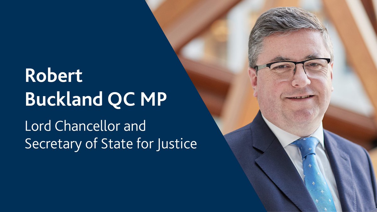 MoJGovUK's tweet photo. .@RobertBuckland QC MP has been appointed as Lord Chancellor &amp; Secretary of State at the Ministry of Justice.

Find out more about our work @MoJGovUK here: https://t.co/mPUsAHDWeI https://t.co/rFd8Hiy65P