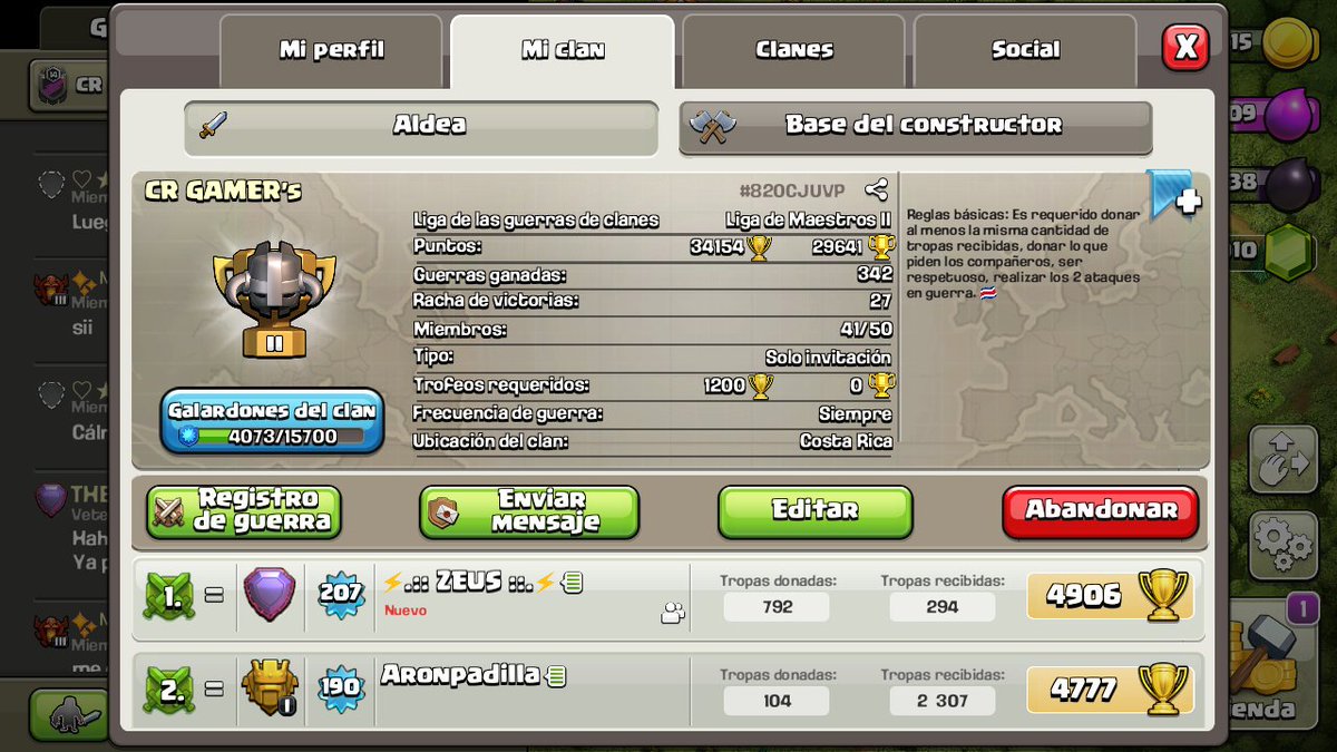 sailyn05's tweet photo. 🙌 #Reclutando #CoC 
Buscamos th12 y 11. 

-Activos
-Donadores
-Que completen juegos del clan. 

Somos clan de guerra, participamos en torneos y buscamos crecer✌🔥 
Agradecemos RT 💜 https://t.co/VkKP3VNCch