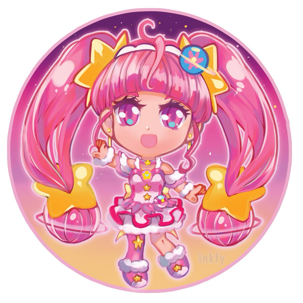 inkfycreates's tweet photo. I don't remember posting the completed versions here so I'm going to post them now. Some Star Twinkle Chibis!
#StarTwinkle #startwinkleprettycure #prettycure https://t.co/FaUWoPO26m