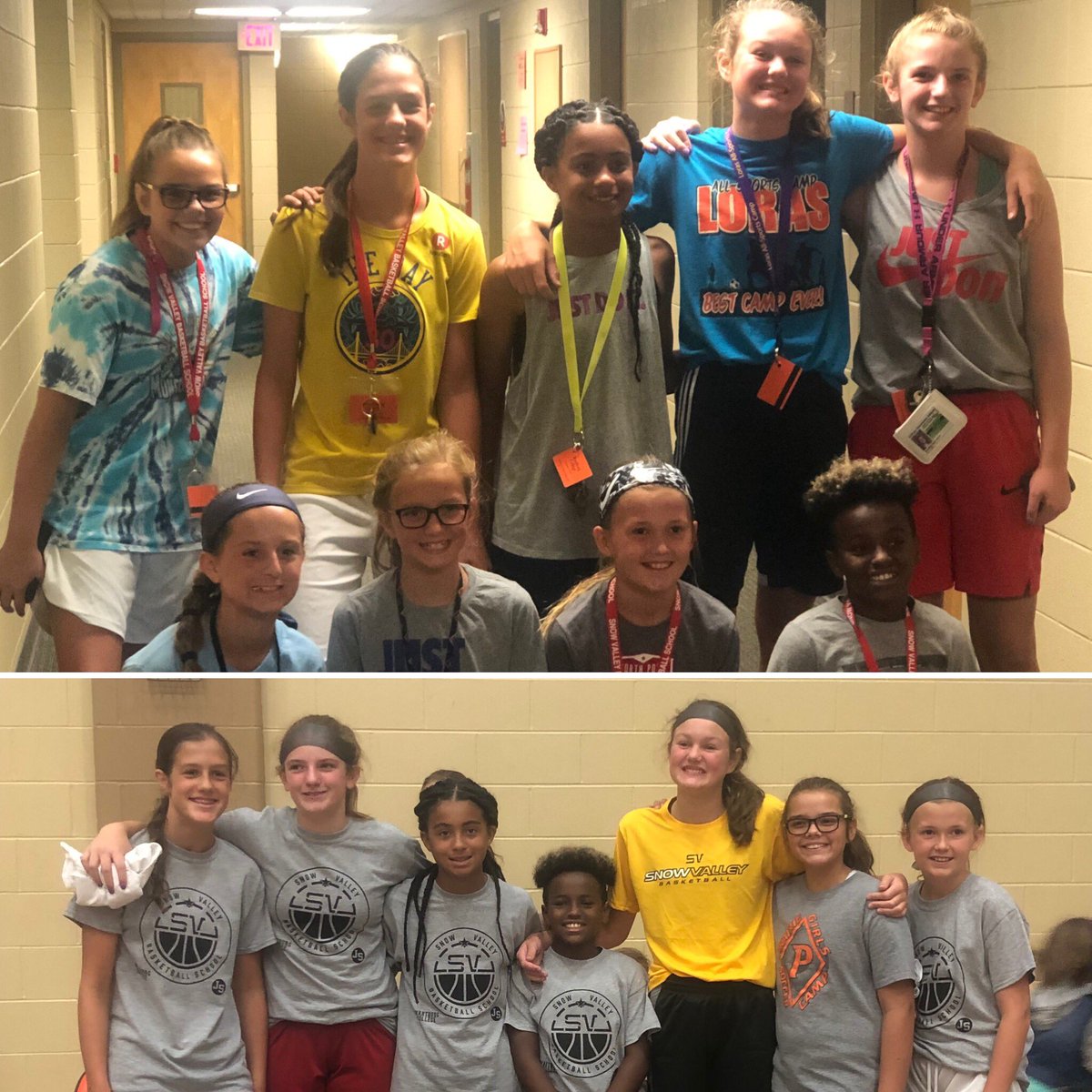kealy1's tweet photo. Before and after pics from @SnowValleyCamps, these girls had a great time and learned so much! 🏀🏀#thesegirlscanplay #kingdomfam #weareprairie #snowvalleybasketball https://t.co/N43AT5WMxP