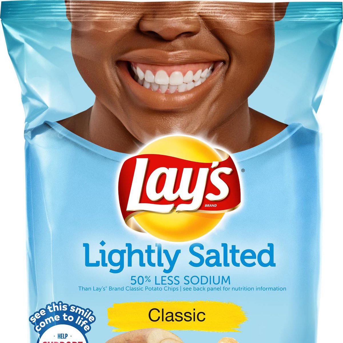 ItsRobinJ's tweet photo. There’s a Black woman from Brooklyn born to immigrant parents on 3 bags of Lays chips. It’s me. 
Lays changed their packaging to honor 30 people in the US known for making a positive impact in their communities. I’m so grateful. This work is quiet more often than not. https://t.co/TublrieiP9