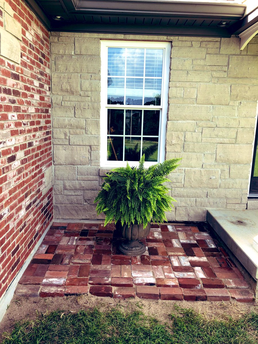 MateasRaluca's tweet photo. Couple more touches and almost finished! Loving my brick whatcha ma call it. #diyBaby https://t.co/vvFpMp6fQR