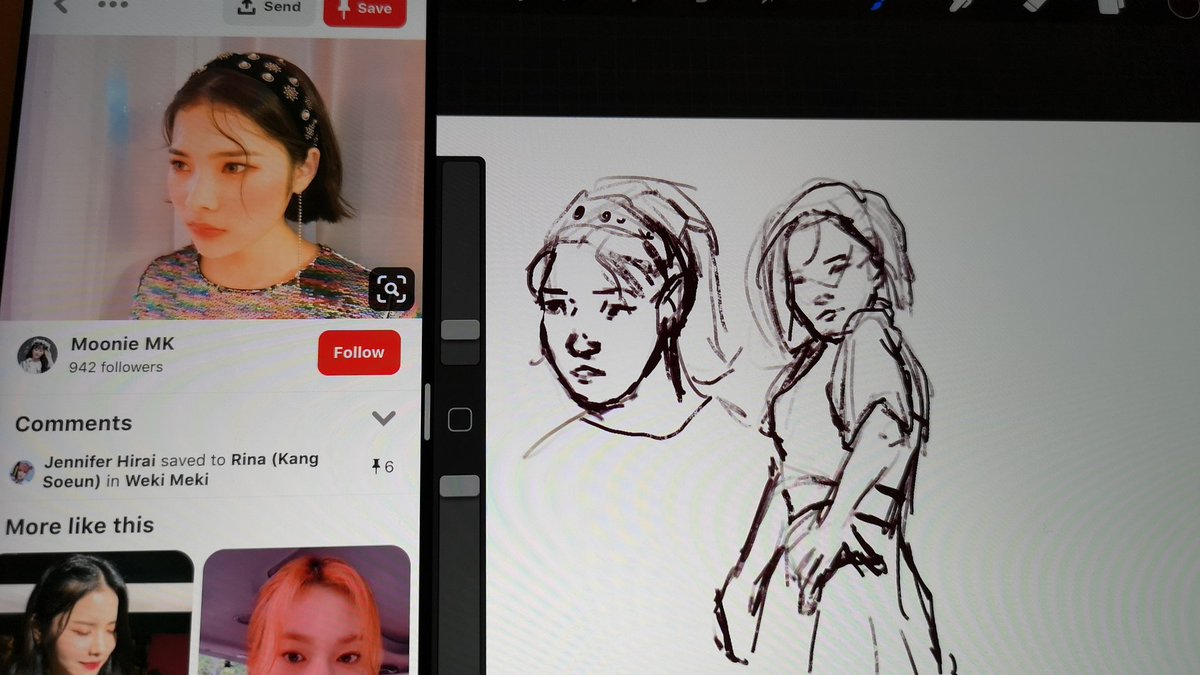 owlmooni's tweet photo. Sketches of Rina https://t.co/Q8nTJPn2RU