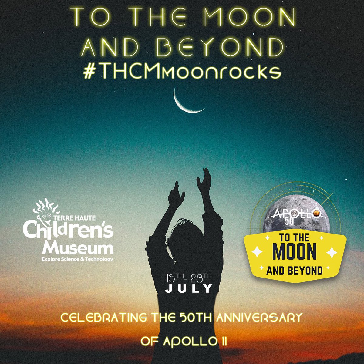 THCMuseum's tweet photo. Less than five days left to visit the “To the Moon and Beyond” exhibit. Don’t miss out on a chance to observe actual moon rocks. The last day for the exhibit is July 28th. #THCMmoonrocks https://t.co/nDCXS4G18W