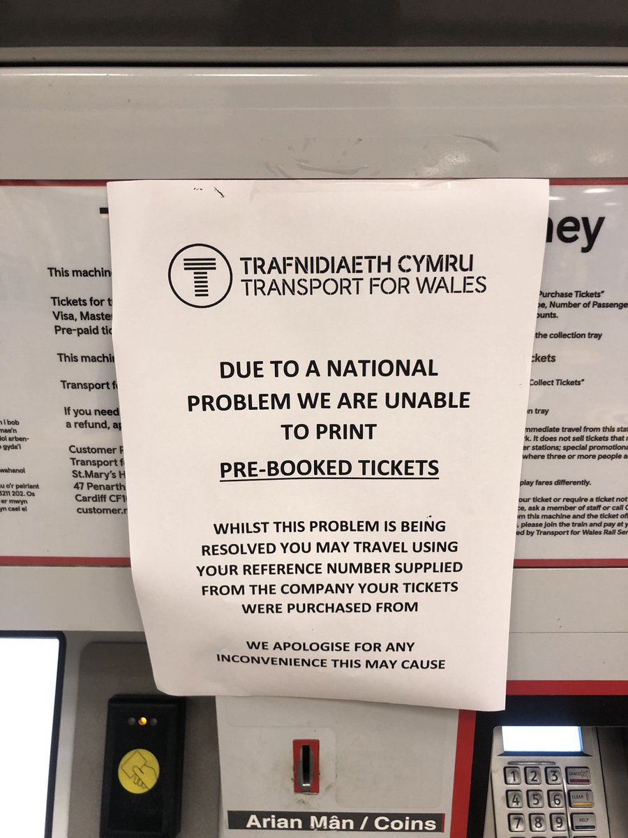 Rawry212's tweet photo. @tfwrail noticed this after I’d already purchased my open return ticket online, will I be able to print the return ticket once this problem is fixed? https://t.co/AtrBVh2W74
