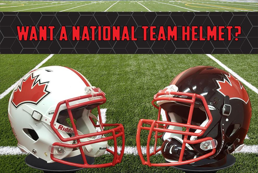 Want your own Canadian National Team Helmet?

You can bid on these helmets and get your own at: 
footballcanadaauction.ca

Proceeds from the auction are to be used for creating opportunities for women in Football.

There are also many more exciting items to see, check it…