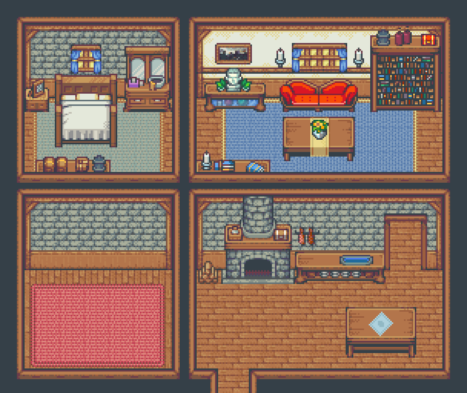 mana_tales's tweet image. I,m just reworking the Maps of the Houses in Grünhain. To many pixelmistakes. I want do my best for a clean game.
1. New 2. Old 3. Pixelmistakes
#gamedev #gamedevelopent #rpg #rpgmaker #rpgmakermv #retro #retrogaming #pixelgame #indiegames #actionrpg