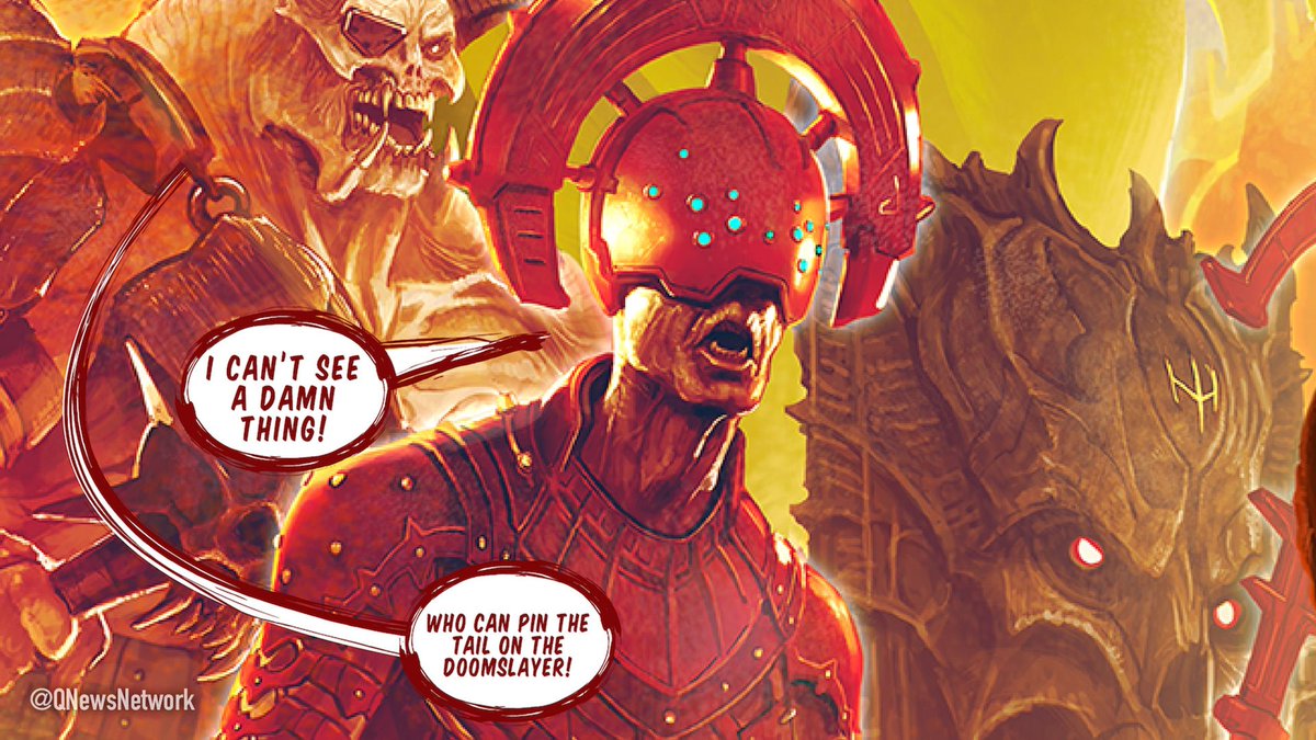 QNewsNetwork's tweet photo. The REAL story behind the #DoomEternal art! Part 18: Close Your Eyes. #DoomComic #e3 #be3 #quakecon #doom #bethesda #gaming #gamer #ps #xbox #playstation #videogames #games #game #followme #twitch #pc #pcgaming #gamergirl #DoomCon @quake @Doom @quakecon @timwillits @qconforums https://t.co/A1oXpnOYZN