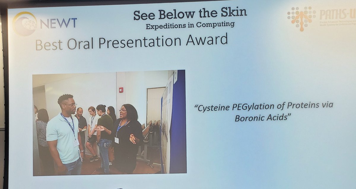 Every year, the Ball Lab hosts a local teacher through the NSF Research Experiences for Teachers program. This year, our teacher Sherell won best oral presentation! Congrats Sherell, we miss you already! #NSF #BalllaB #RiceChemistry