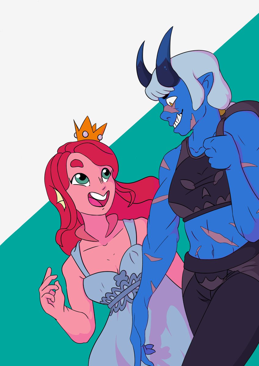 Brandtarts's tweet photo. Here's my redraw of the monster prom collaboration I did with @swans_and_doodles!!! So hype for sequel:)) https://t.co/NRLROZXmue