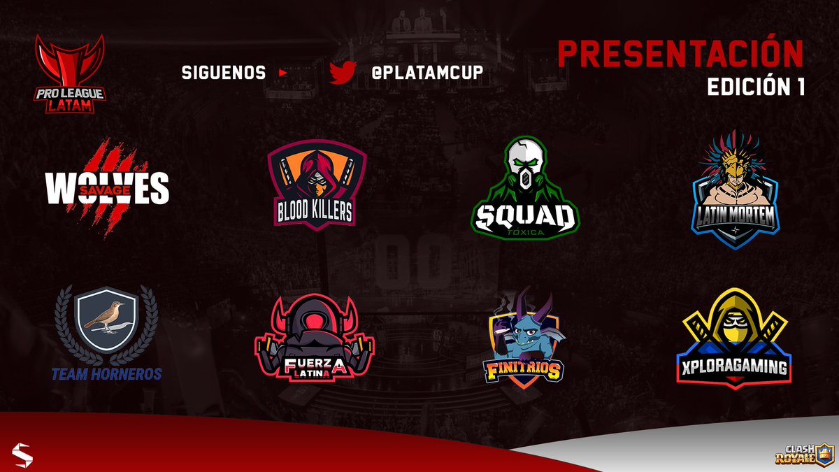 PLatamCup's tweet photo. #Presentacioes
-Seguimos prestando a los equipos de esta primera edición! Diseño echo por @SaGa_955
1- @SavageWolvesAzt
2- @BloodKillers8
3- @squad_toxica
4- @TLMortem
5- @HornerosTeam
6- @FuerzaLatinaCR
7- @Finitrios_Cr
8- @XploraGamingCOL https://t.co/Wf3xfGdyCF
