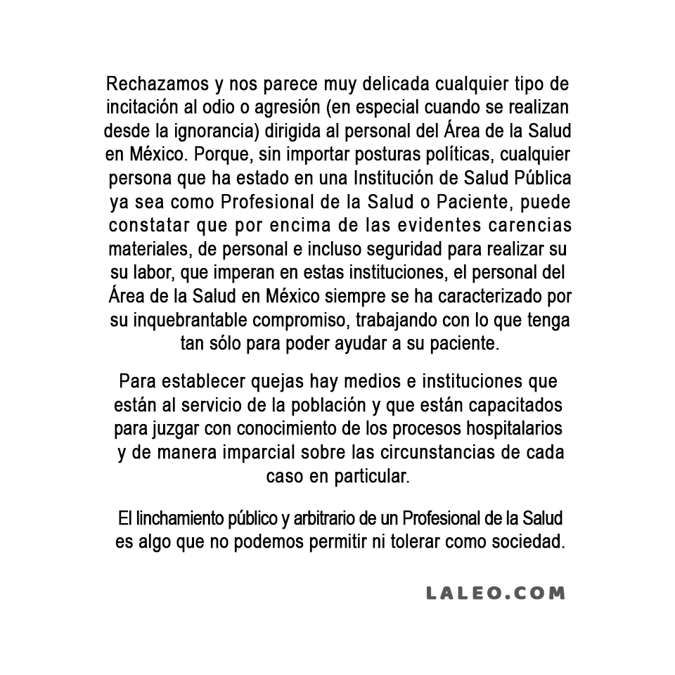 LibreriaLeo's tweet photo. NO al linchamiento público y arbitrario de los Profesionales de la Salud https://t.co/j1igCZSQgw