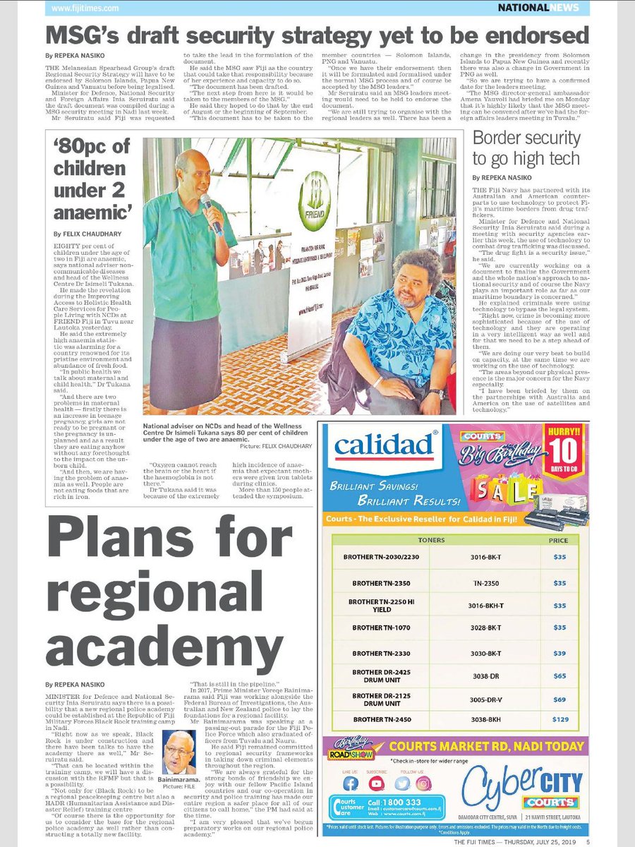 pace_sd's tweet photo. #PACESD getting some visibility in today's #FijiTimes @fijitimes on the eve of #USPOpenDay & we're grateful for all the support in raising climate change awareness! @UniSouthPacific is your university for #climatechange studies & research! @USPresearch @pal_vcp @ElisabethHoll17 https://t.co/A0Gs7Q3uhO