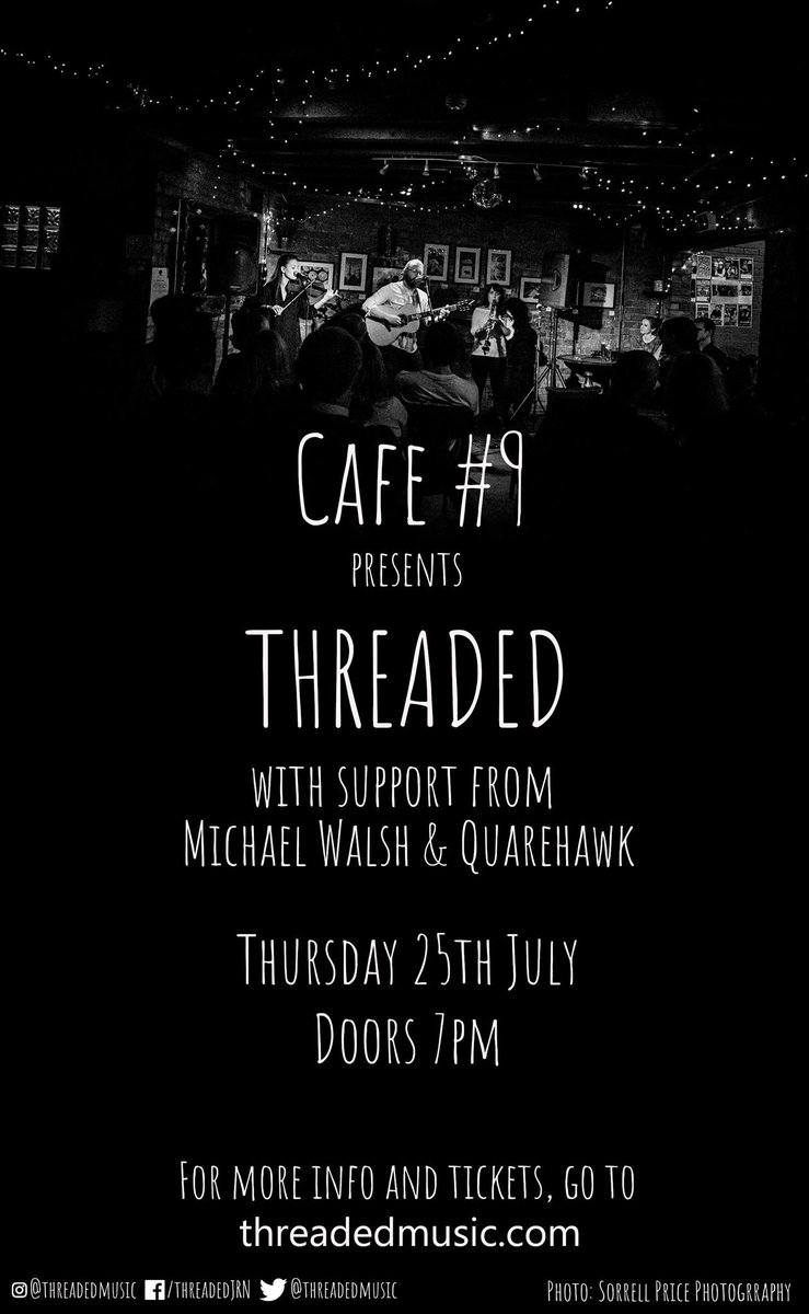 Tomorrow night Sheffield. Myself, Liz Hanley (Green Fields of America) & guests previewing my new album #Quarehawk. Supporting @threadedmusic who are lush. Last show before we hit @CamFolkFest. £10 on door. BYO.  Album out August 2nd. #Sheffieldevents @cafehash9 .