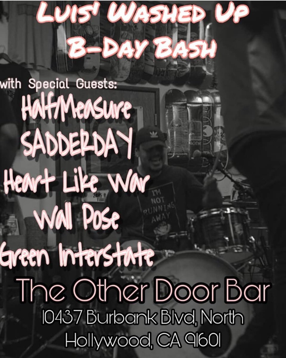 Happy birthday to the one and only @_Matuute_! Celebrate tonight with <a href="/SadderdayCA/">SADDERDAY // 🌧⛵️</a> and <a href="/WallposeCA/">Wallpose</a> at <a href="/TheOtherDoor/">The Other Door (RISKY BUSINESS)</a> in NOHO!
🌧🥀⛵