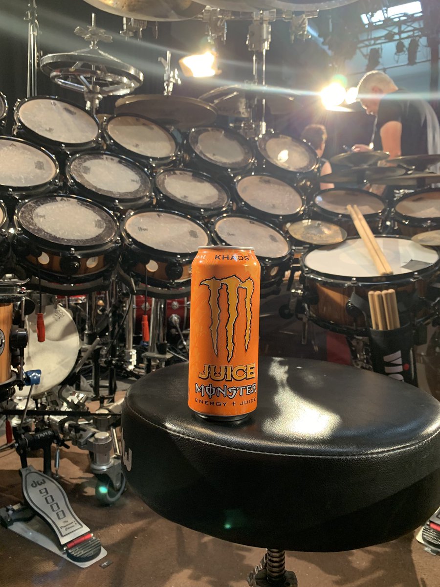 Drumming is thirsty work. <a href="/MonsterMusic/">Monster Energy Music</a> #bigdrumbonanza #BeTheDrummer #9BeatsUSA