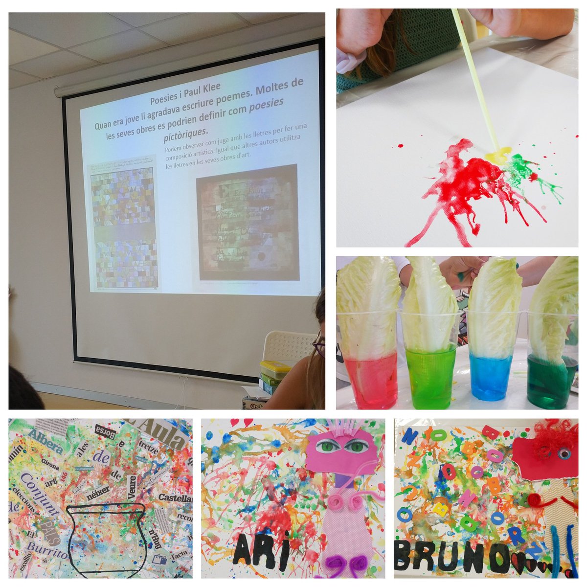 lectura_taller's tweet photo. Matí passejant per l'obra de #paulklee , #experimentantambelcolor i creant #obresdart amb ingredient de #klee @violetamonreal i #jimmyernst #casalettallerdelectura #activitatsestiugirona #activitatscreatives #tallerdelectura #tallerdelecturagirona
https://t.co/dg9PXw2xGq https://t.co/pIjOxO9jOU