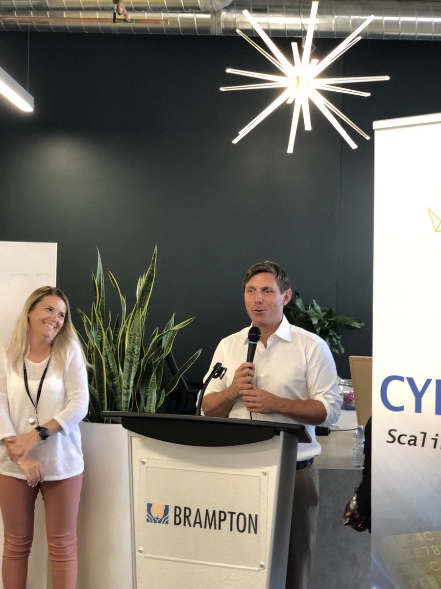 BramptonDowntwn's tweet photo. Cyber Talks Panel happening now! Watch Live: https://t.co/gGqzrmzq47 #EmergingBiz https://t.co/lFsrpn5gZe