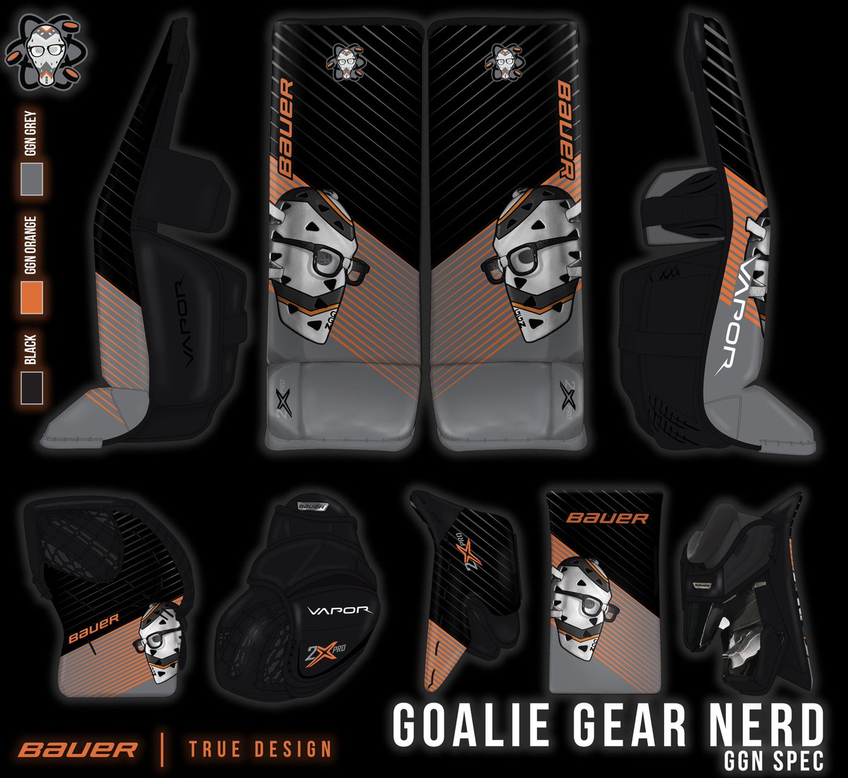 Goalie Gear Nerd on Twitter: "Thrilled to reveal our @bauerhockey True  Design. We will be covering the entire process in a later feature, but can  say the experience has been incredible. With