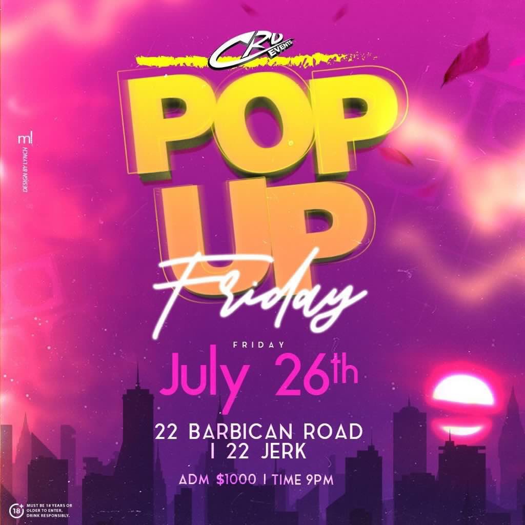 nattylexx's tweet photo. we out yah suh Friday enuh #PopUpFriday #CruEvents https://t.co/JP6EnWNidT
