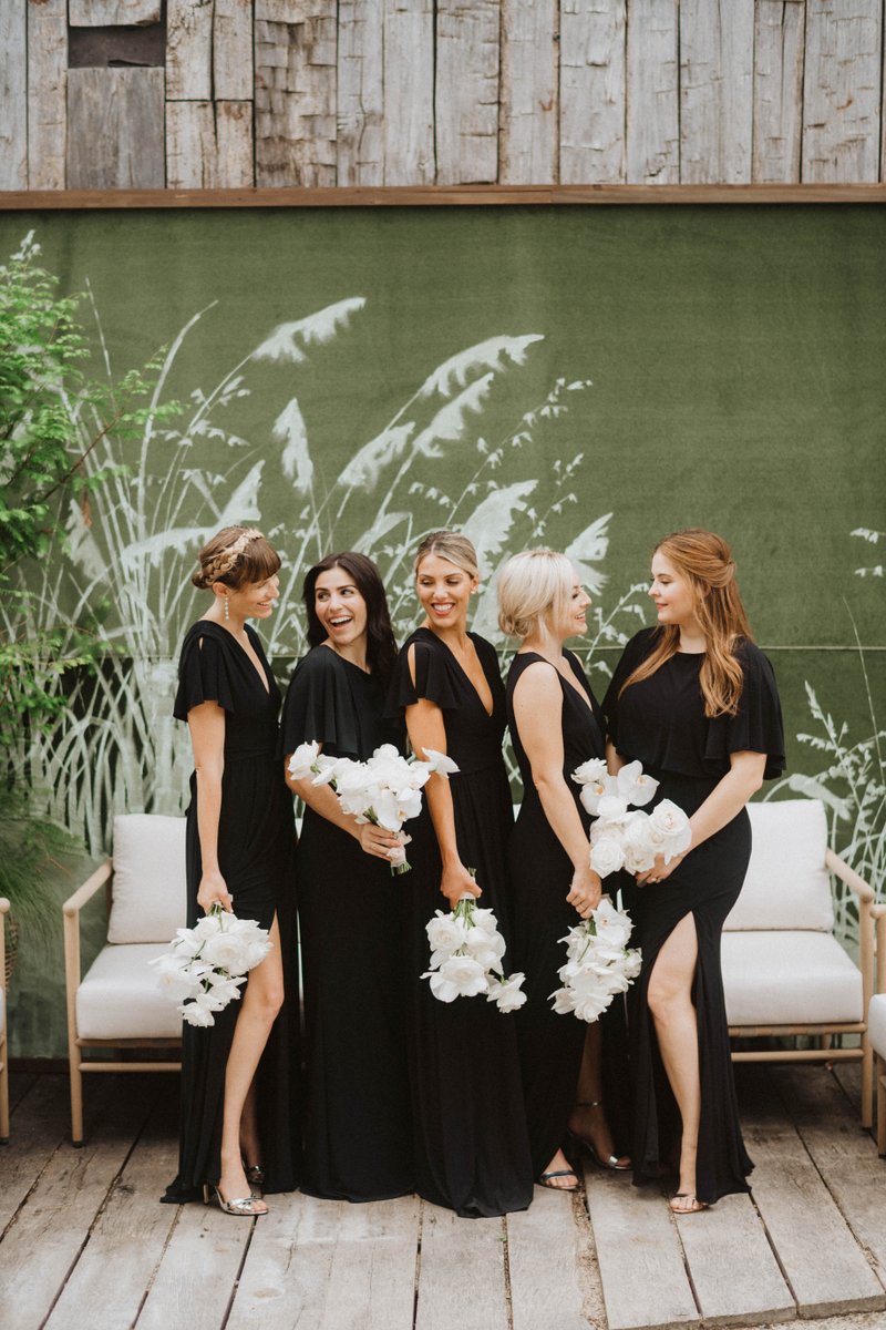 bhldn black bridesmaid dresses