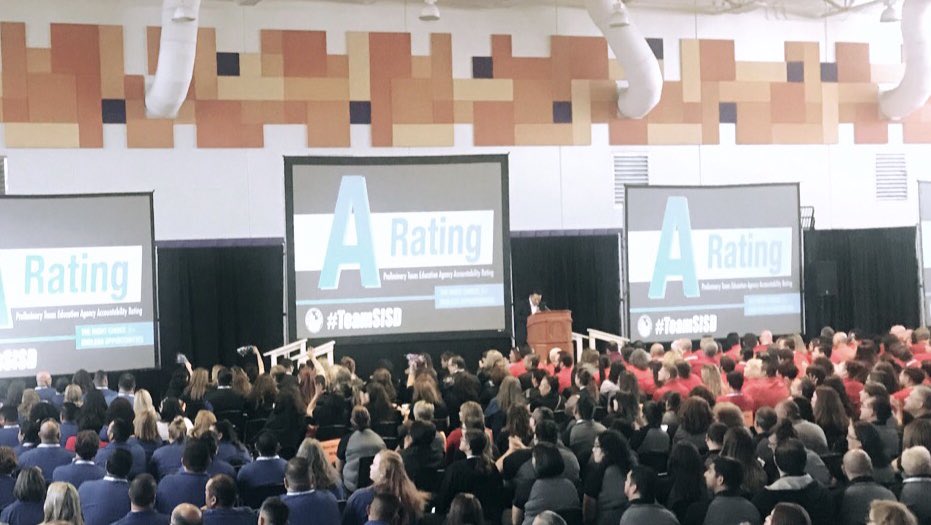 ASalgado_CMS's tweet photo. Our awesome district leader  @JEspinoza_SISD announcing #TeamSISD “A” Rating at the #SISD_DNA19 Conference! Proud to be part of the best school district!!! #EndlessOpportunities 🙌🏼 https://t.co/Nbm6maKpFj