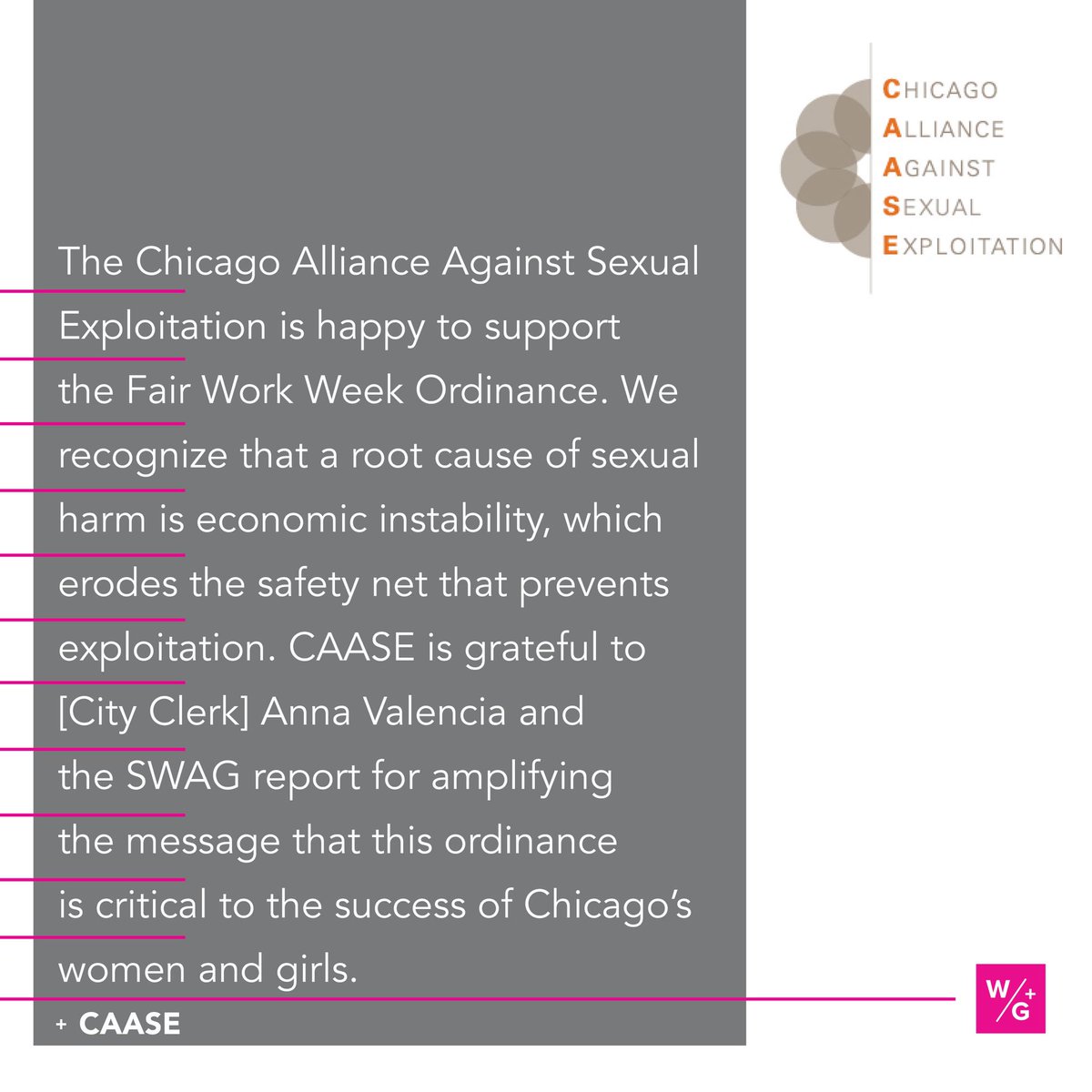 chicityclerk's tweet photo. I’m grateful to @TheCAASE for their support in a fair and predictable scheduling ordinance. Thank you! #PinkNewDeal #FairWorkWeek https://t.co/hloeZTNHN7