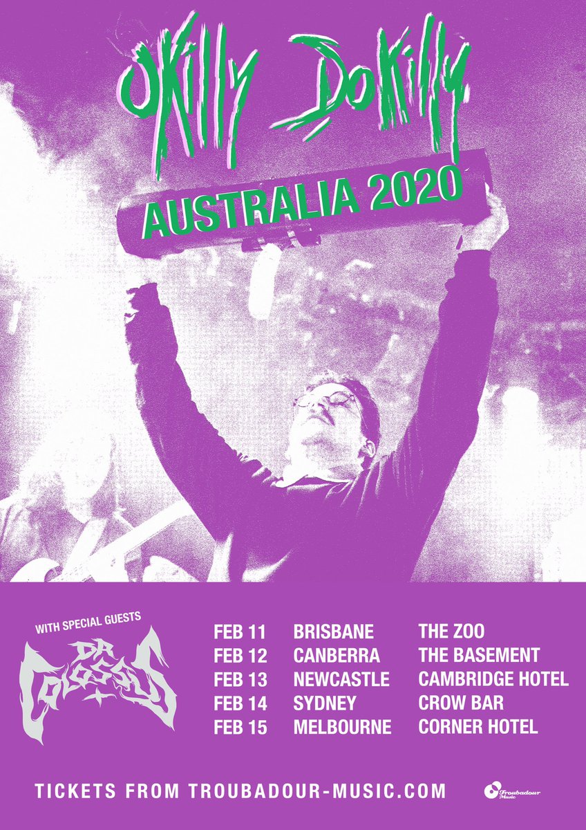 JUST ANNOUNCED! <a href="/Okilly_Dokilly/">Okilly Dokilly</a> heading to Australia in Feb 2020 with guests <a href="/DrColossusBand/">Dr. Colossus</a> Tickets: bit.ly/OkillyDokillyOz