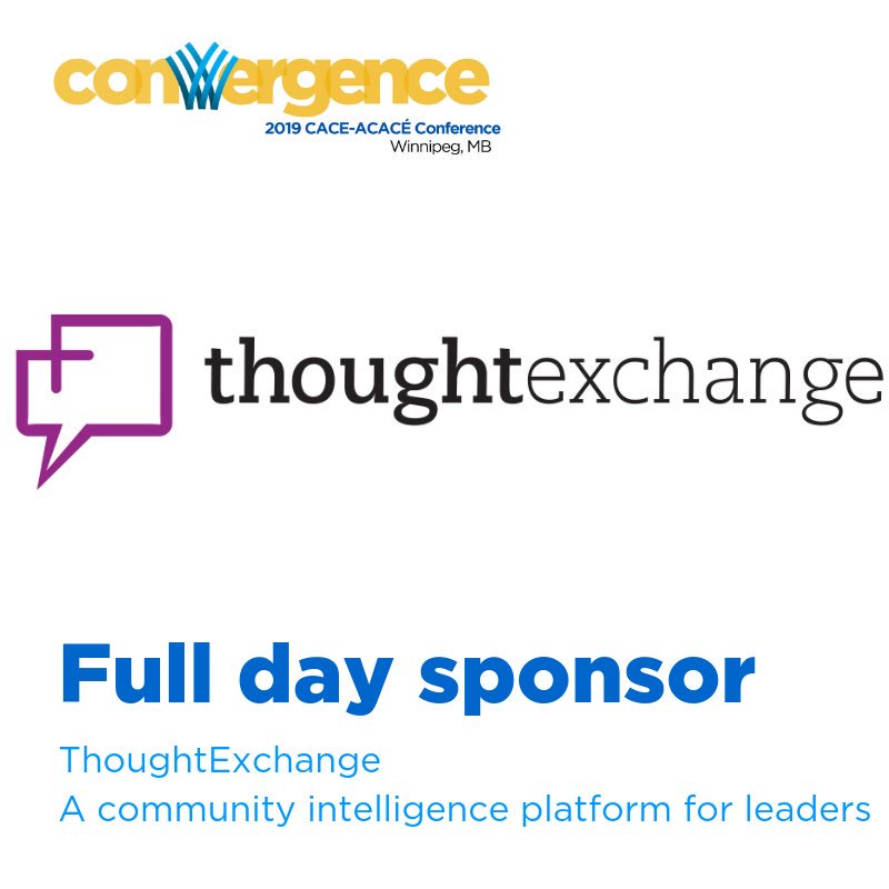 Without generous #schoolPR partners like <a href="/thoughtxchng/">ThoughtExchange</a>, the #CACEcon2019 program would not be possible. 

Help us in welcoming ThoughtExchange back as a Full Day Sponsor for the opening day.👏👏👏👏