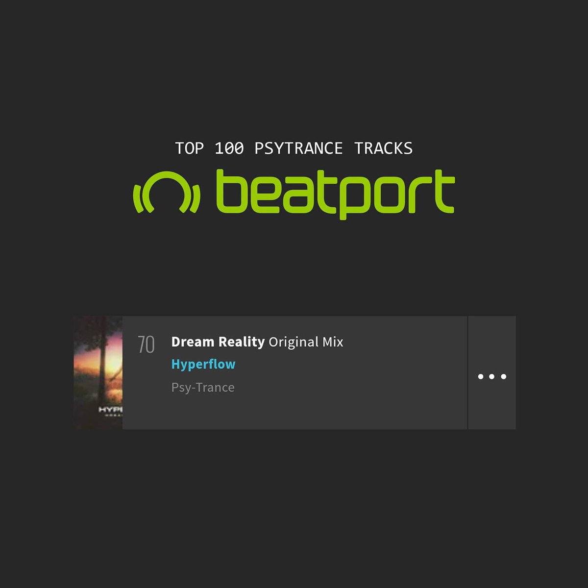HyperflowMusic's tweet image. #hyperflow • #dreamreality is #top70 on #beatport #psytrance #charts 💜🙏🏻🛸