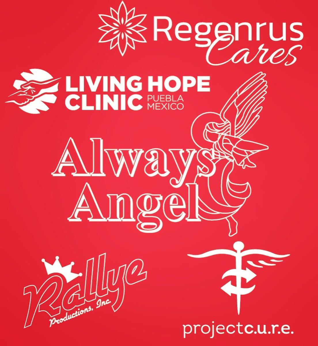 Sneak peak at the is partner logos for our November Mexico Wellness Initiative! Prayer request for planning too! #alwaysangel #rallye #regenruscares #livinghopei ternational #projectcure #love #wellnessinitiative