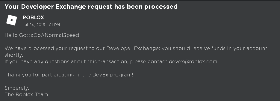 Roblox Developer Exchange Program