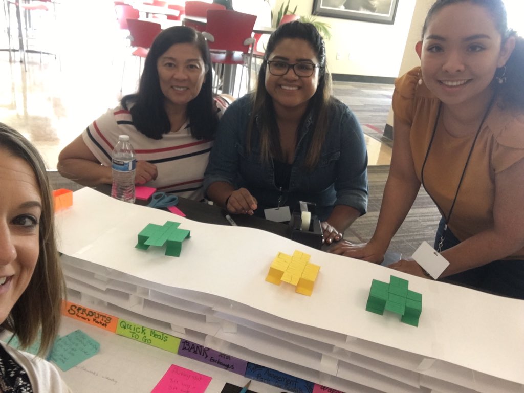 mrsblackrms's tweet image. Engaging in a #5Elesson at #STEMstudio with @missTbythesea @LorenaR47663117 and Aveleen at the @TGRFound! #engage #explore #explain #elaborate #evaluate #geometricdesignchallenge @DiscoveryEd
