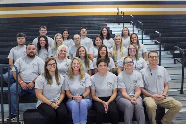 RichmondHillMS's tweet photo. RHMS Faculty and Staff returned to school today for the South Bryan convocation and the first day of preplanning!   We are excited to see our returning teachers and our incredible new teachers!  Awesome Staff!!  #WildcatsWin. #RHMSServes https://t.co/PK5URZ2ymj