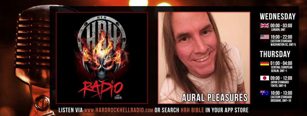 Aural Pleasures for those struggling to sleep or work in the heat...
Listen in ===>   hardrockhellradio.com
Tune in ===>   tunein.com/radio/Hard-Roc…
Join in ==> Download the free HRH BIBLE app and join us live in the chatroom
Drop your requests below &amp; help shape this week's show