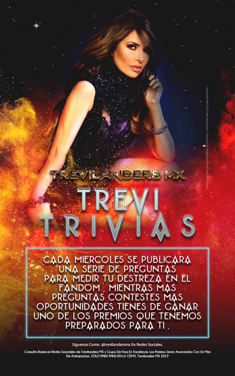 TrevilandersMX's tweet photo. Miércoles con M de las  Mejores sorpresas para nuestros amados seres divinos e inteligentes discípulos de nuestra "Diosa del Pop Latino" @GloriaTrevi 
 Nuestro FANDOM TMX al ♥️💯 #TreviPowerActivado

Abrimos hilo 📲🔥 #TreviTriviasTMX https://t.co/Be2V5NdYS6
