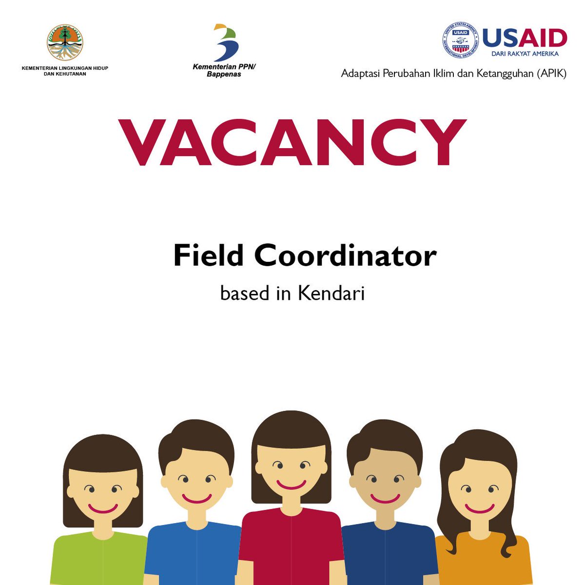 USAID_APIK's tweet photo. #USAIDAPIK kembali membuka posisi sbg Field Coordinator utk Kota Kendari, Sulawesi Tenggara. Bagi #KawanAPIK yg berminat, boleh langsung cek keterangan lengkapnya di website kami ya! https://t.co/yFDIkLoeEW
#loker #lokerindo #lowongan #devjobs #kendari #sultra #Indonesia https://t.co/JQ0kCNyNDQ
